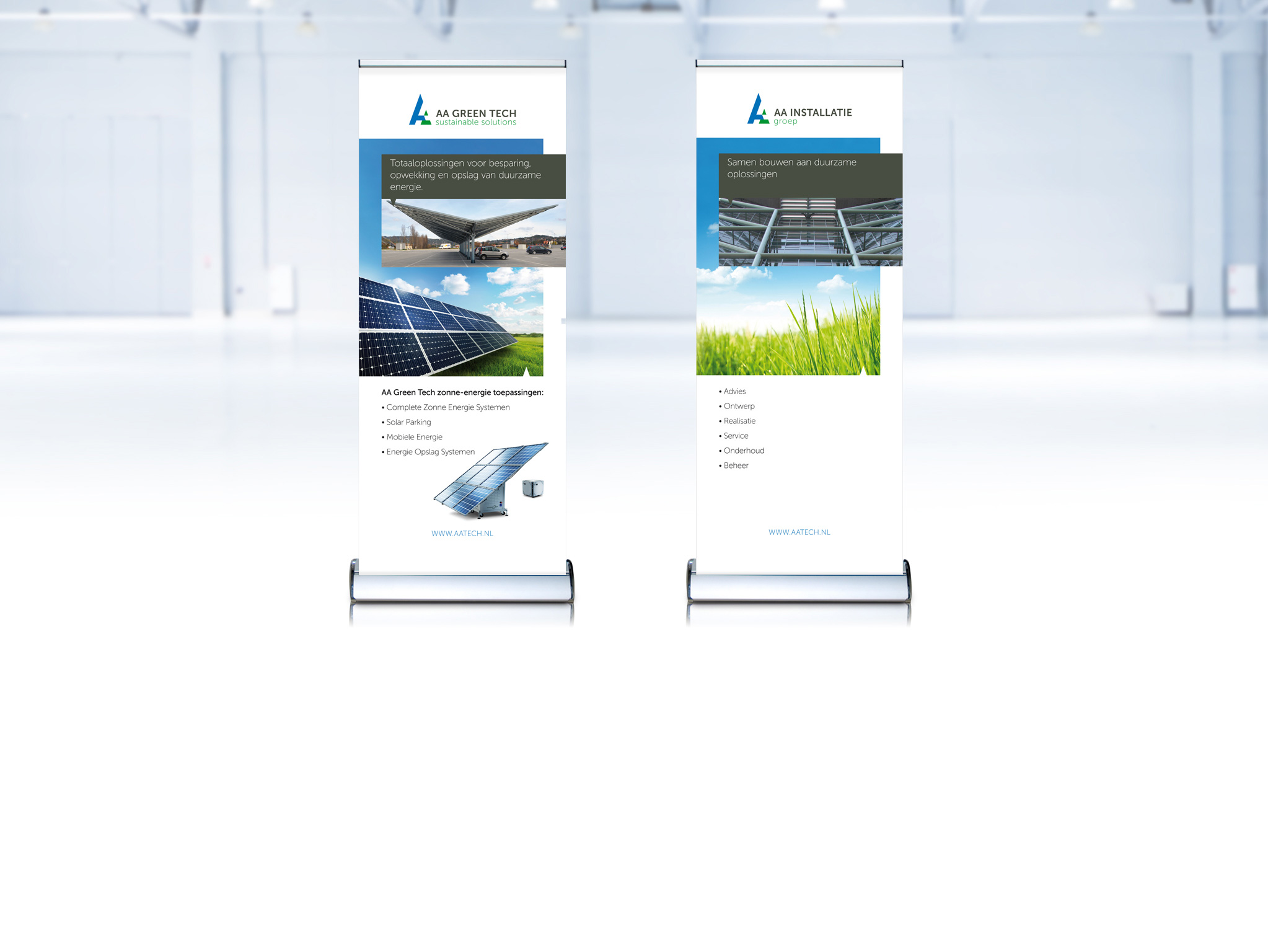 Roll-Up banner ontwerp AA Installatie Groep