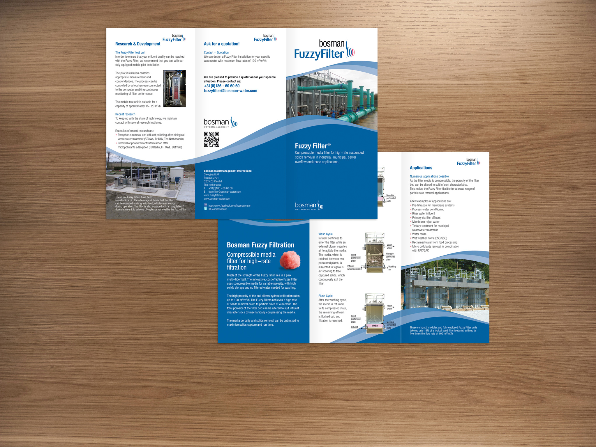 Vormgeving folders Bosman Watermanagement
