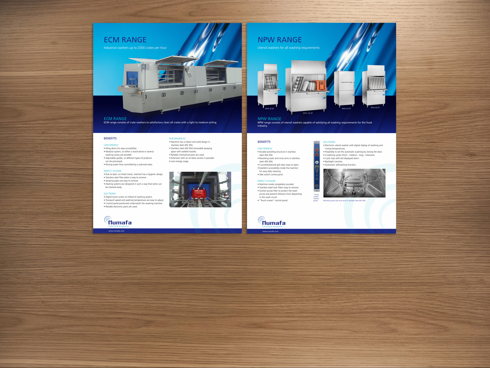 Vormgeving leaflet Numafa Cleaning & Automation